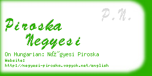 piroska negyesi business card